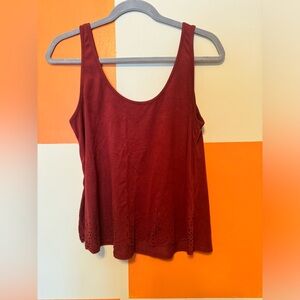 Suede Gypsies & Moondust Burgundy Tank